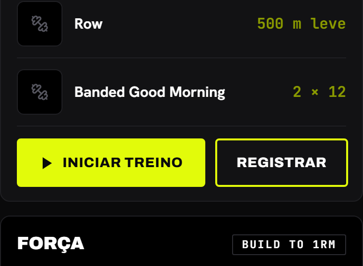Um bloco com o cap/formato e a lista de exercícios com esquema