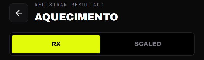 O seletor Rx/Scaled no topo
