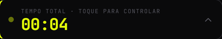 O banner com o tempo total e a borda esquerda volt